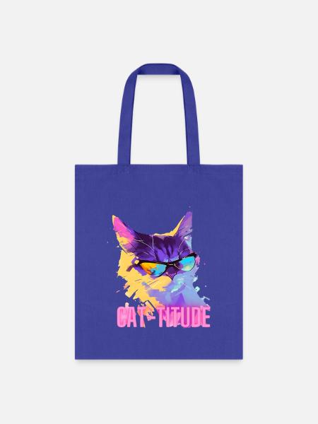 Cat-Titude - Tote Bag - royal blue