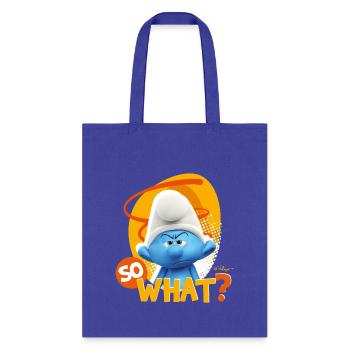 The Smurfs Funny Gift Grouchy Smurf So What? - Tote Bag - royal blue - Front