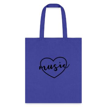 Music Heart Back To School Band Music Teacher - Tote Bag - royal blue - Front