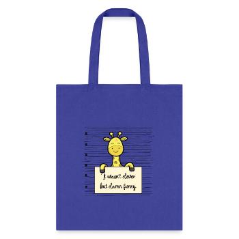 Giraffe was not clever but funny - Tote Bag - royal blue - Front