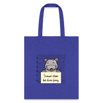Hippo was not clever but funny - Tote Bag - royal blue - Front