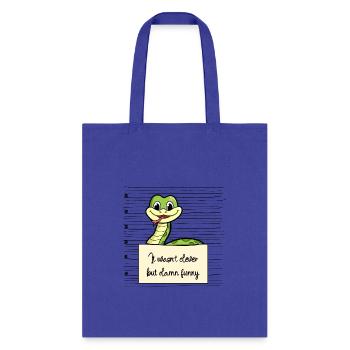 Snake was not clever but funny - Tote Bag - royal blue - Front