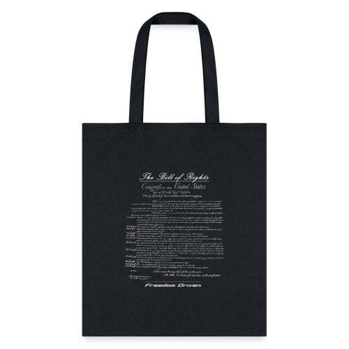 US Bill of Rights Grey Lettering - Tote Bag