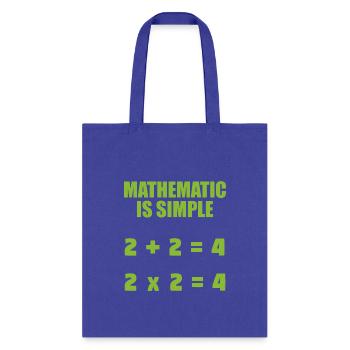 mathematic is simple - Tote Bag - royal blue - Front