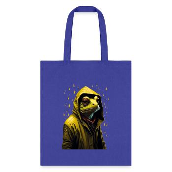 Punk Frog Wearing Rain Jacket - Tote Bag - royal blue - Front
