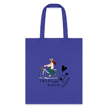 Enjoy Every Moment Motivational Sayings - Tote Bag - royal blue - Front