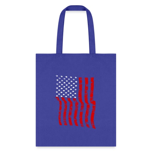 Vintage Waving USA Flag Patriotic T-Shirts Design - Tote Bag