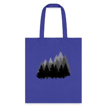Love to hike in the forest - Pine Trees - Tote Bag - royal blue - Front