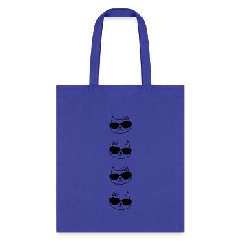 Cat Head Cute Cat Lover - Funny Cat - Tote Bag - royal blue - Front