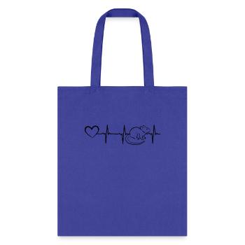 Mouse Heartbeat Heart Mouse Animal House Mouse Hea - Tote Bag - royal blue - Front