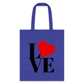 LOVE, LOVE, LOVE. - Tote Bag - royal blue - Front