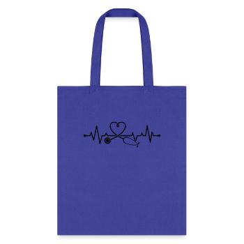 Doctor Stethoscope Heartbeat - Tote Bag - royal blue - Front