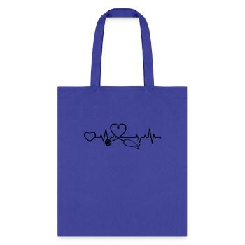Doctor Stethoscope with Heart - Tote Bag - royal blue - Front