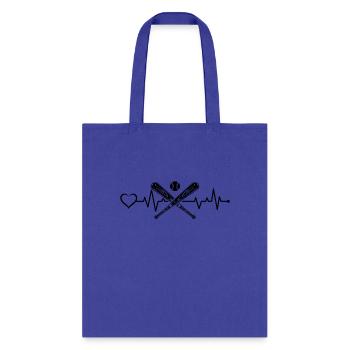 T-ball ball Heartbeat Heart Tee-ball - Tote Bag - royal blue - Front
