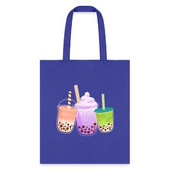Colorful and tasty Boba drinks - Tote Bag - royal blue - Front