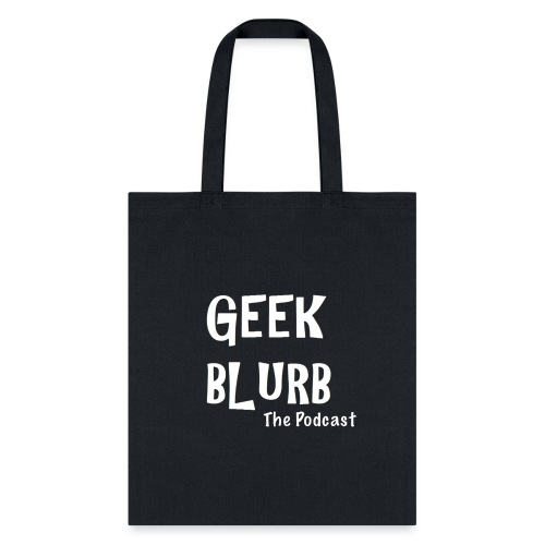 Geek Blurb (Transparent, White Logo) - Tote Bag