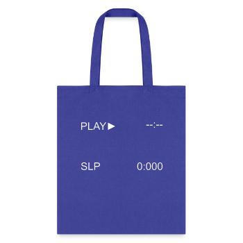 VHS VCR Display Screen "PLAY" - Tote Bag - royal blue - Front