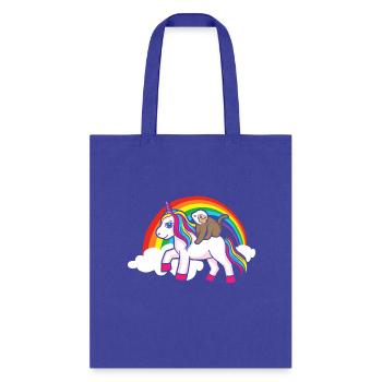 Cute Monkey Riding A Uni Corn - Tote Bag - royal blue - Front