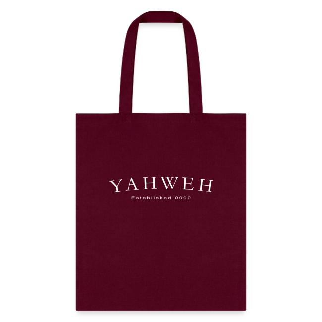 Yahweh Established 0000 in white