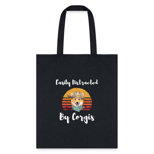 Easily Distracted By Corgis Funny Cute Corgi Lover - Tote Bag