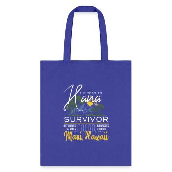 Road To Hana Survivor Curvy Palm Maui Hawaii - Tote Bag - royal blue - Front