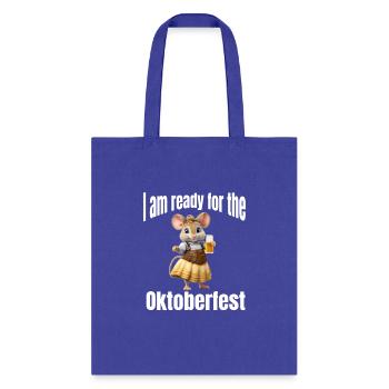 Oktoberfest, cute mouse - Tote Bag - royal blue - Front