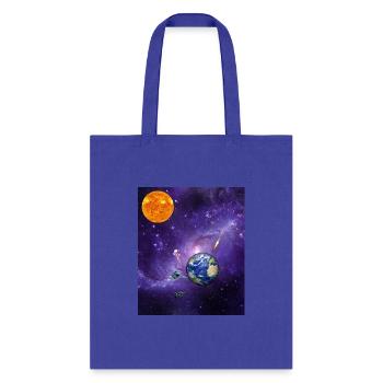 Cosmic Space Adventure Design - Tote Bag - royal blue - Front