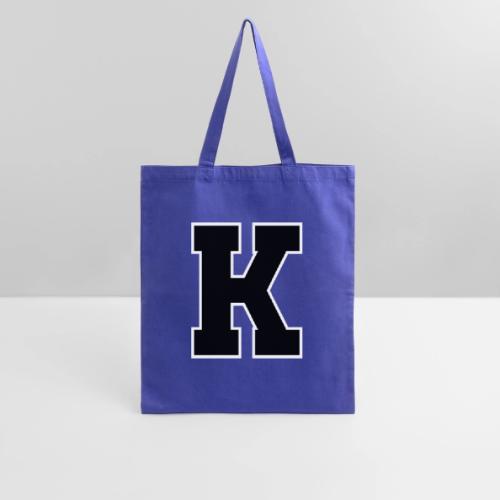 Varsity Letter K Collegiate Font Design - Tote Bag