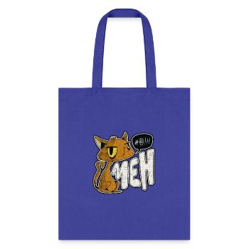 Funny Meh Cat Gift For Cat Lovers - Tote Bag - royal blue - Front
