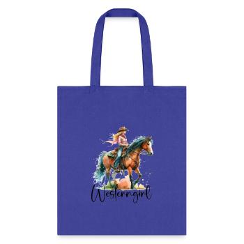 Westerngirl Aquarell - Tote Bag - royal blue - Front