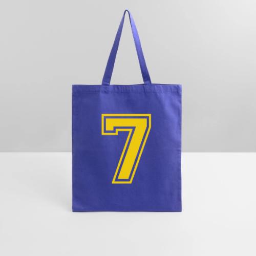 Number 7 in a classic athletic collegiate font - Tote Bag