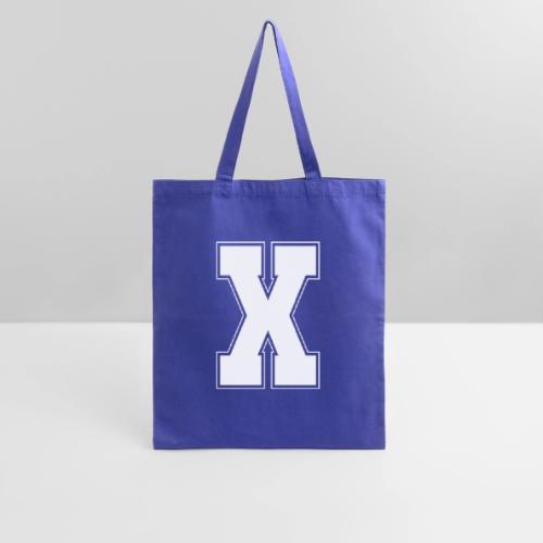 White Letter X – Varsity Alphabet Monogram - Tote Bag
