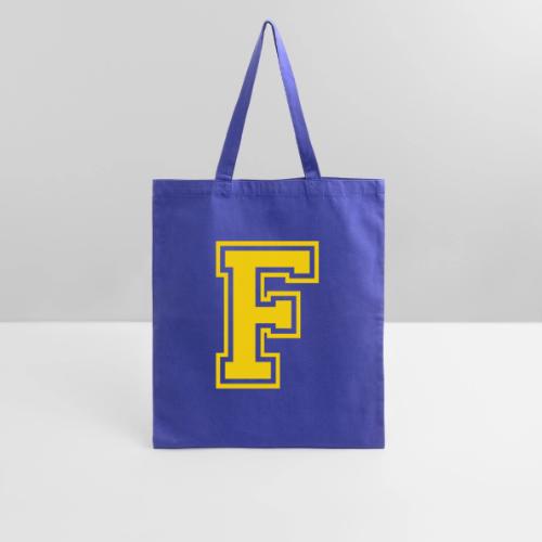 Letter F – Capital Athletic Alphabet Monogram - Tote Bag