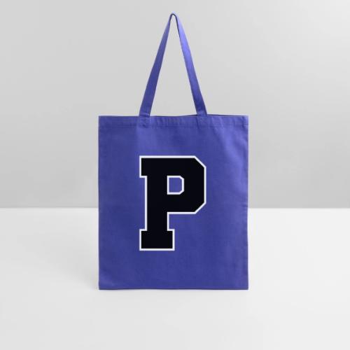 Varsity Letter P Athletic Alphabet Design - Tote Bag