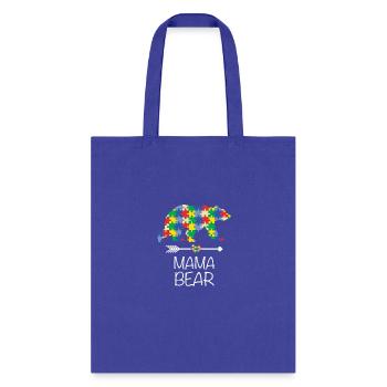 Mama Bear Autism Autism Mom T-Shirt - Tote Bag - royal blue - Front