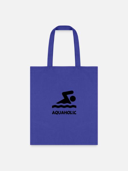 Aquaholic Swimmer - Tote Bag - royal blue