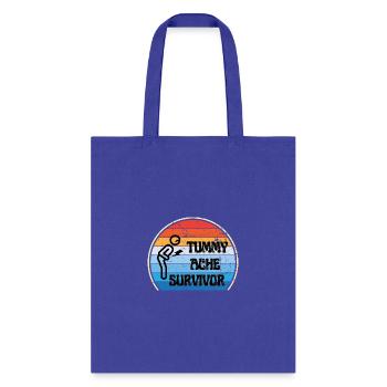 Vintage Tummy Ache Survivor - Tote Bag - royal blue - Front