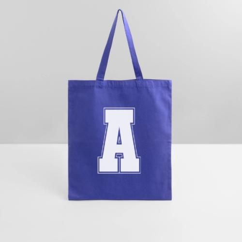 White Letter A – Varsity Alphabet Monogram - Tote Bag
