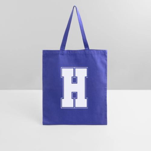 White Letter H – Varsity Alphabet Monogram - Tote Bag