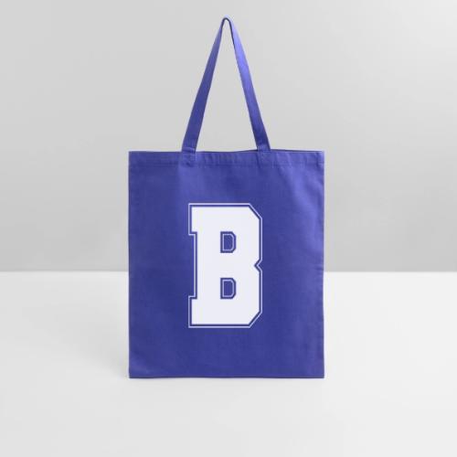 White Letter B – Varsity Alphabet Monogram - Tote Bag