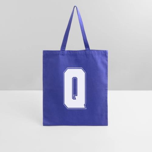 White Letter Q – Varsity Alphabet Monogram - Tote Bag