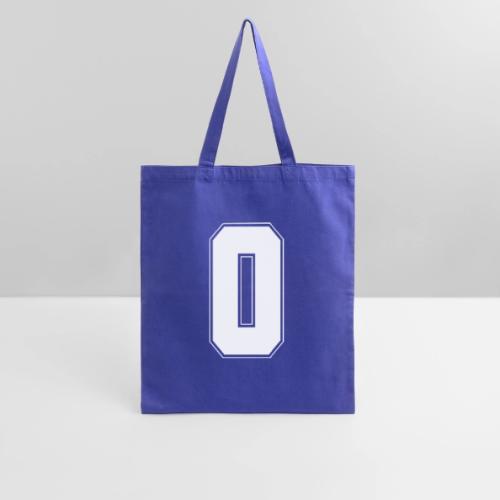 White Number 0 – Varsity Font - Tote Bag