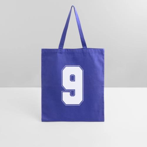 White Number 9 – Varsity Font - Tote Bag