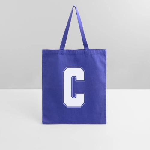 White Letter C – Varsity Alphabet Monogram - Tote Bag