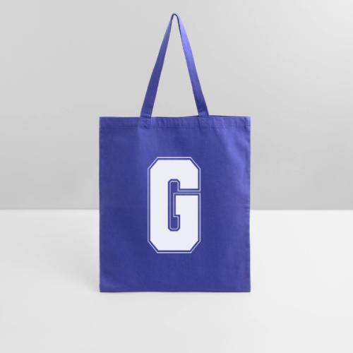 White Letter G – Varsity Alphabet Monogram - Tote Bag