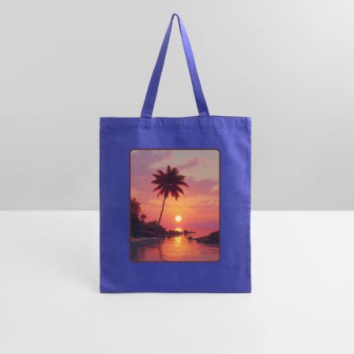 Tropical Beach Sunset Palm Design - Tote Bag