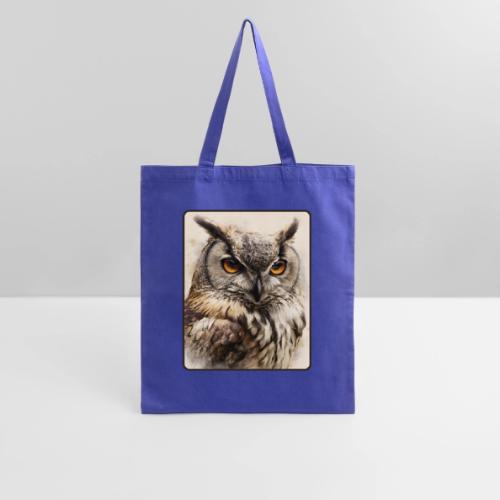 Great Horned Owl Watercolor Design - Tote Bag