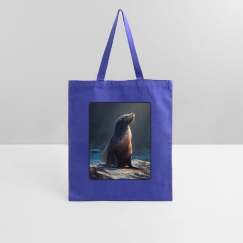 Fur Seal Artistic Shore Portrait Design - Tote Bag