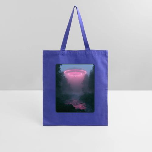 Neon UFO Forest River Design - Tote Bag