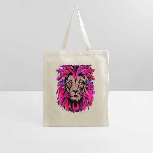 Purple Lion Head - Pink Lion Face Drawing - Tote Bag